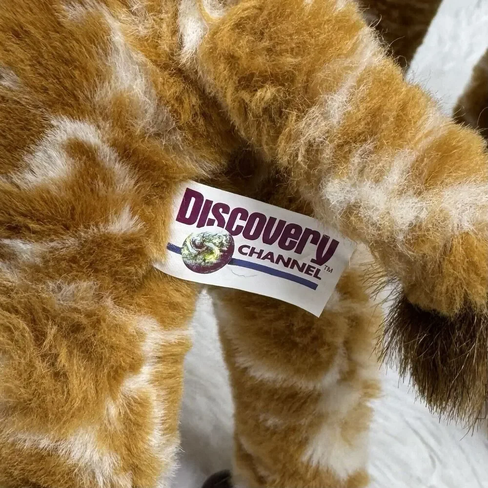 Discovery Channel Giraffe Plush Stuffed Animals 16” & 10” Mom Baby Bendable